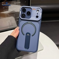 Funda Protectora Trasera para iPhone 17 16 15 Pro Max, Acabado Mate Sedoso, Magnética, con Ranuras para Tarjetas, Estilo Stussy