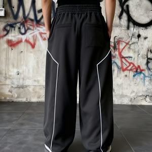 Pantalones de chándal Ramax OEM personalizados, cortavientos de algodón, estilo urbano, NUEVOS, con logo bordado vintage, deportivos, rectos, holgados, de cintura alta - Product Image 2