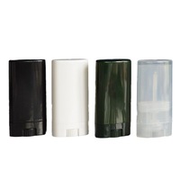 En stock Emballage cosmétique fantaisie en PP forme ovale durable Mini 15g contenants de déodorant en bâton Tube de baume à lèvres