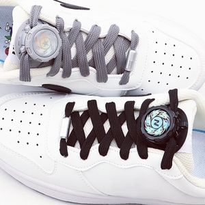 Cordones de Zapatos Unisex, 1 Par, Simples, Automáticos, de Cuerda Gruesa de Poliéster, Cordones Elásticos con Hebilla Giratoria, Fáciles de Instalar, Accesorios para Zapatos - Product Image 4