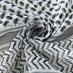 レディーメイドカスタムロゴ卸売無地ソフトポリエステルメッシュアラブシェマーケフィエサウジスタイルヒジャーブ男性用 - Product Image 5