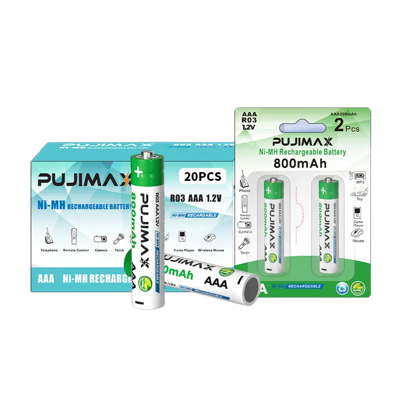 PUJIMAX wireless keyboard nimh aaa rechargeable batteries 20pcs universal ni mh 3a Aaa small rechargeable portable battery pack