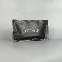 Sac d'emballage personnalisé noir mat à soufflets latéraux pour sweats à capuche, sac refermable en aluminium Mylar pour cheveux, vente en gros