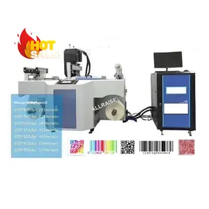 Mesin cetak Label perekat Uv warna Digital Roll otomatis To Roll Label Inkjet Printer stiker Printer Label