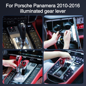 NaviHua Leather <b>Gear</b> Shift <b>Knob</b> for Porsche Panamera 2010-2016 Luminous Car Interior Modification Transmission Lever - Product Image 5