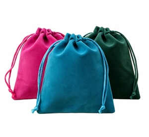 Bolsa de Regalo de Terciopelo con Cordón y Logotipo Personalizado, Bolsa de Terciopelo para Dulces de Navidad, Bodas y Fiestas, Bolsa de Regalo para Joyería - Product Image 2