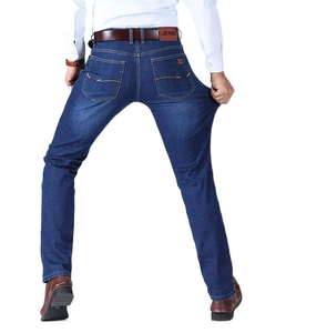 Jeans de Hombre Casuales, Ajustados, Rectos, Elásticos, de Talla Grande, al Por Mayor de Fábrica - Product Image 5