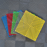40x40cm Garagenboden-Fliesen Ineinandergreifende Kunststoff-Bodenplatten mit Belüftung Rutschfest Wasserdicht Klicksystem für Autowäsche