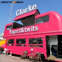 Grande cuisine complète sur deux étages, remorque-chariot mobile, camion-restaurant, bus alimentaire avec sièges