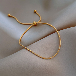 Tobillera de Cadena de Serpiente Ajustable de Acero Inoxidable con Revestimiento PVD para Mujer |   Impermeable, Hipoalergénico y Resistente a la Decoloración - Product Image 2