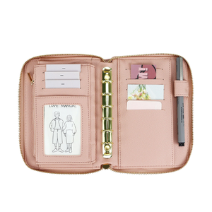 Organiseur de <span class=keywords><strong>budget</strong></span> portable A7 Zippy en cuir avec reliure à feuilles mobiles pour l'<span class=keywords><strong>organisation</strong></span> des enveloppes d'argent - Product Image 1