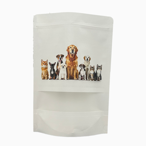 Bolsa de pie impresa personalizada de grado alimenticio con impresión en Color, bolsa de papel Kraft marrón Ziplock con traje de ventanas <span class=keywords><strong>para</strong></span> palomitas de maíz - Product Image 6