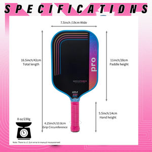 Paleta de Pickleball de Fibra de Carbono de 16 mm, Sin Bordes, de Primera Calidad, Gen 4 T700, Marca <span class=keywords><strong>Ben</strong></span> Johns, Aprobada por la USAPA, para Exteriores - Product Image 6