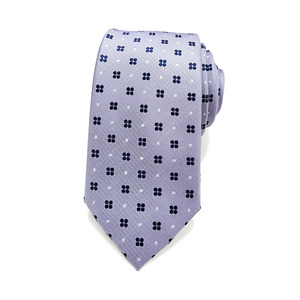 Cravate en polyester de haute qualité, couleur unie, à pois floraux, pour hommes, cravate classique tissée pour le travail et l'école - Product Image 6