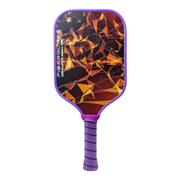 Raquette de pickleball en fibre de verre durable de 16 mm, légère, avec sac de transport en polyester écologique pour débutants, multi-usages
