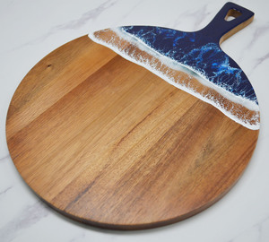<span class=keywords><strong>Planche</strong></span> à découper en <span class=keywords><strong>bois</strong></span> de résine époxy avec poignée <span class=keywords><strong>Planche</strong></span> à <span class=keywords><strong>pizza</strong></span> en <span class=keywords><strong>bois</strong></span> <span class=keywords><strong>Planche</strong></span> à charcuterie pour découpe laser Livraison gratuite - Product Image 2