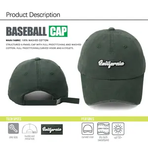 Berretto sportivo ricamato cappello da papà personalizzato Logo Unisex a 6 pannelli 100% cotone non strutturato cappellino da Baseball cappello da papà