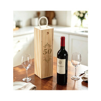 Boîte à vin en bois personnalisée, coffret cadeau vintage, souvenir d'anniversaire, coffret cadeau champagne, boîte en bois gravée, vente chaude
