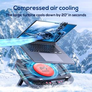 MEMO FL08 Laptop Cooling Pad RGB Gaming Notebook <b>Cooler</b> Cooling Pad for Laptop <b>Cooler</b> 30W Cooling - Product Image 2