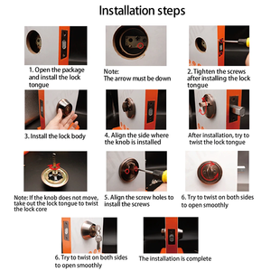 Cerradura de Seguridad para Puerta, Cilindro Antirrobo Impermeable de Cobre, Cerrojo Metálico con Recubrimiento en Polvo, Operado con Llave, para Puerta de Casa y Portón - Product Image 5