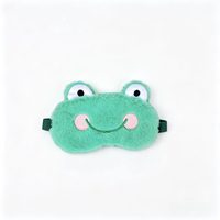 Masque de sommeil en peluche courte tendance, doux et moelleux, brodé toute l'année, personnalisable pour les voyages et la maison