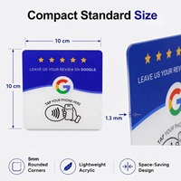 Carte Google Review 10cm, autocollant acrylique NFC Google Review allemand, panneau 'Tapez pour noter', prêt à être expédié