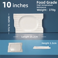 Platos al por mayor de melamina blanca con patrón sólido para hoteles comerciales, ideales para platos especiales de pescado, hot pot y rollos de arroz al vapor.