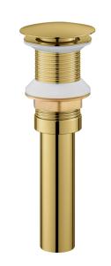 Accessoire de salle de bain moderne en laiton plaqué, robinet de vidange de lavabo à ouverture par pression avec ou sans trop-plein - Product Image 6
