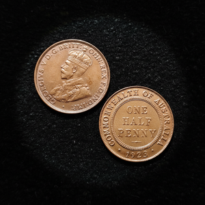 Koin Peringatan Gaya Antik Setengah Penny Australia 1923, Hadiah, Dekorasi Rumah - Product Image 4