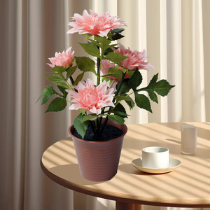 ไฟกลางคืนกระถางเรืองแสง (DAHLIA): ตกแต่งบ้านดอกไม้ประจำชาติของเม็กซิโกหรือที่เรียกว่าดอกลิลลี่แอซเท็กหรือดอกโบตั๋นดอกรักเร่ - Product Image 4