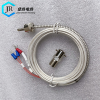 Termometer termokopel baja tahan karat tipe PT100 K suhu tinggi Sensor suhu Universal 3-kawat