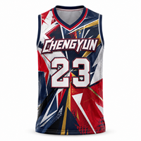 Maillot de basketball personnalisé à impression intégrale par sublimation, motif graphique, pour tenue d'équipe de crossover