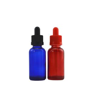 Flacon <span class=keywords><strong>goutteur</strong></span> en verre pour huile essentielle de 1 once 30 ml Flacon compte-gouttes en verre dépoli bleu rouge 30 ml - Product Image 1