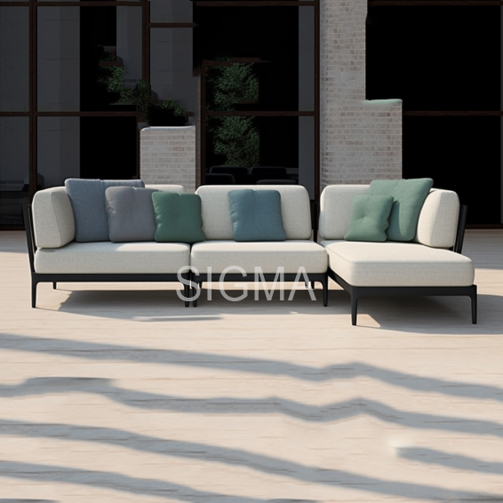 Sigma Popular Outdoor Furniture All-weather Aluminum Sofa Garden Customized Aluminum Sofa Set