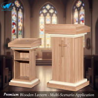 Podio de Madera Moderno, Clásico y Sencillo, Diseño Contemporáneo, para Iglesia, Púlpito, Atril