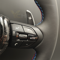 Volant sport M en cuir semi-cuir et fibre de carbone forgée à fond rond pour BMW F10 F20 F21 F30 F32 F36 M3 F80 M4 F82 M2 F87 X3 F25