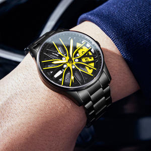 Relojes de Alta Calidad al por Mayor de Cuarzo a Prueba de Agua Deportivos con Llanta de Rueda Giratoria para Hombre - Product Image 4