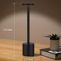 Lampe de bureau LED rechargeable 2026, tactile, minimaliste, en métal, sans fil, portable, avec variateur de luminosité, moderne, pour chambre à coucher, utilisation nocturne