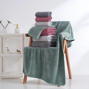 Coral Fleece <b>Bath</b> <b>Towels</b> <b>Set</b> 35x75cm 70x140cm Solid Color Soft Absorbent Home Use Face Washing Beach <b>Towels</b> - Product Image 1