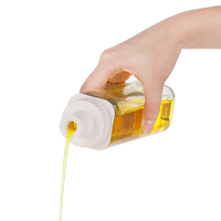 Bouteille Distributrice Unique en Verre pour Huile et Vinaigre, Ensembles de Pots à Salade, Assaisonnements, Sel et Poivre pour Restaurant