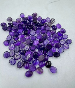 Cabujón de amatista morada pulida de la mejor calidad, piedra suelta de primera calidad para la fabricación de joyas y diseñadores, en venta. - Product Image 6