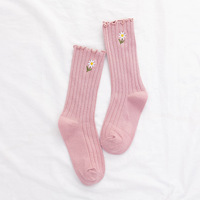 Chaussettes pour femmes avec logo personnalisé, chaussettes à volants, motifs floraux, chaussettes respirantes pour femmes pour tous les jours