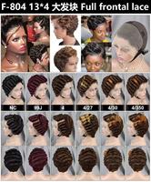 Perruque Courte Bouclée Pixie Noire de Haute Qualité pour Femmes, avec Frontale 13*4, en Cheveux Humains