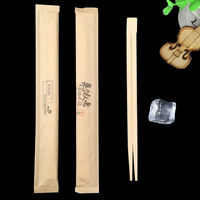 Baguettes de sushi imprimées de logo personnalisé Baguettes chinoises jetables avec manchon de couverture en papier personnalisé