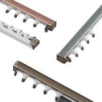 Rail de rideau en aluminium à double fixation au plafond - Accessoires de rideaux de fenêtre modernes et luxueux durables pour la maison et tringles à rideaux