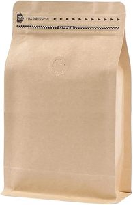Pochettes à fond plat pour café sacs refermables de stockage de nourriture en papier d'aluminium à haute barrière avec fermeture à glissière Valve pour les petites entreprises - Product Image 2