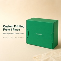 Boîte cadeau pliable avec impression personnalisée pour bijoux, cosmétiques, bougies, emballage de vente au détail vert, fabricant en gros
