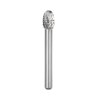 Fabricant 6.35mm 6mm 1/4 "tige solide perceuse rotative fraise rotative carbure ensemble coupe rotative lime fraises carbure de tungstène fraise