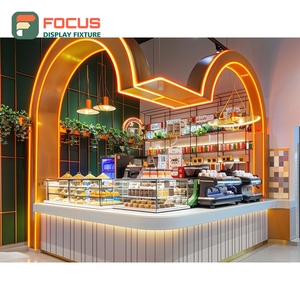 Premium Coffee Display <b>Cabinet</b> Illuminated Merchandise Shelf Matte Black Cafe Display <b>Cabinet</b> - Product Image 3