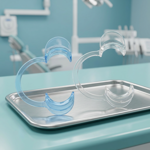 Retractor Bucal Manual en Forma de C, Material de PC, Transparente Azul - Product Image 3